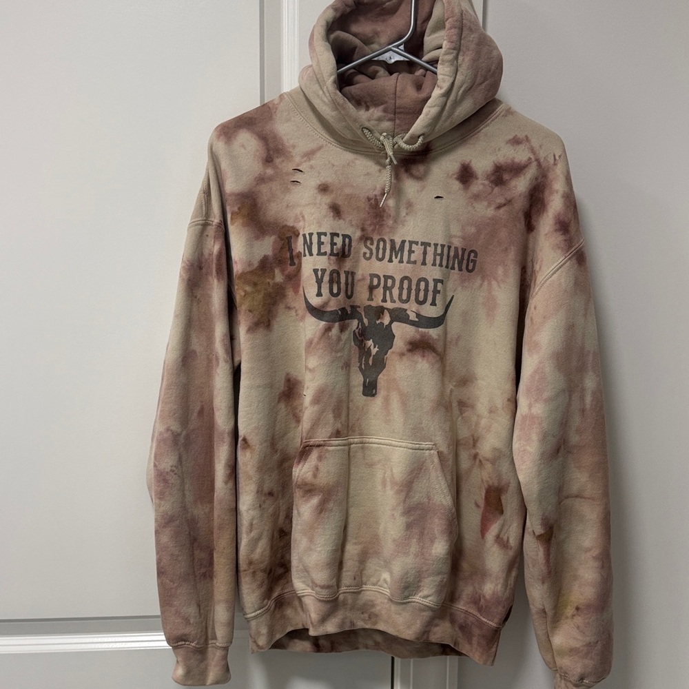 Tie-Dye Hoodie with Graphic Print
